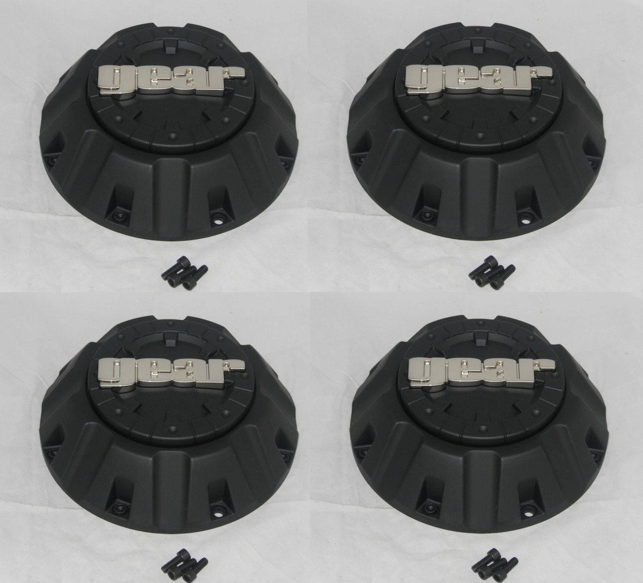 4 - Gear Alloy Black Wheel Center Cap 310L206 S1001-06 310L206-2 S001-07 CAP-718