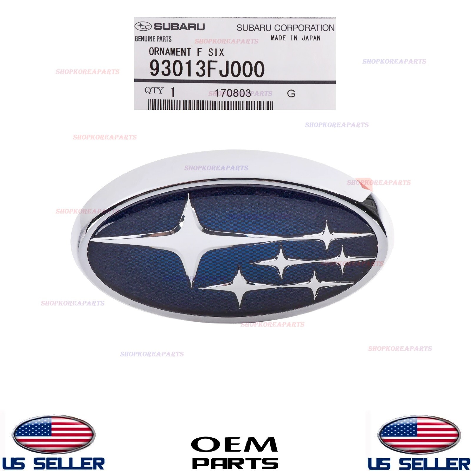 Genuine OEM Front Grille Emblem Logo Subaru Impreza 12-14 XV Crosstrek 13-14