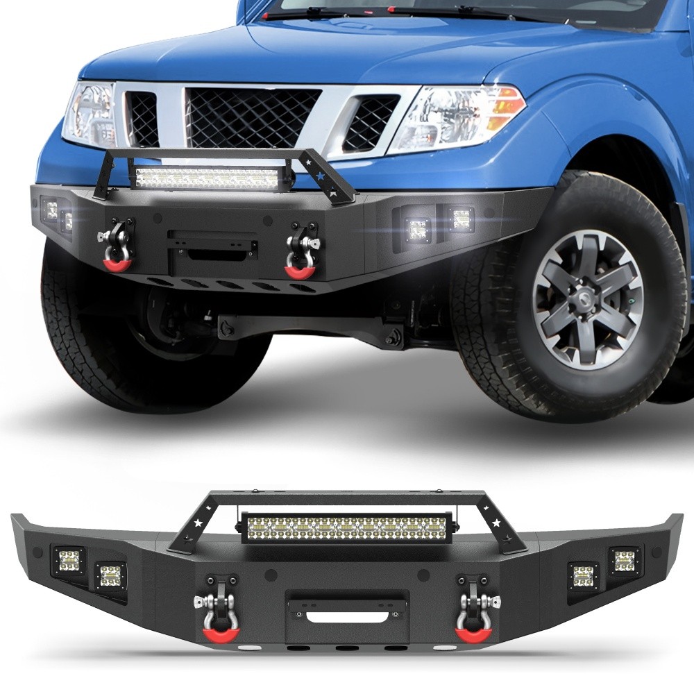 Steel Front or Rear Bumper For 2005-21 Nissan Frontier with Winch Plate Drings