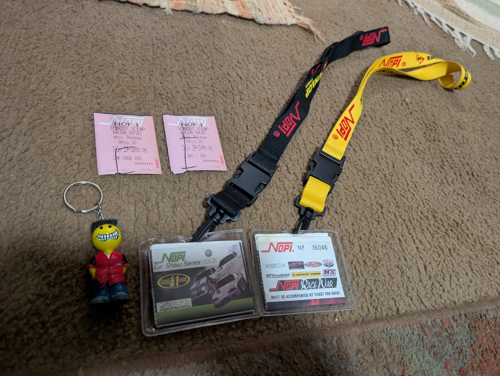 Nopi Nationals 2004 2006 Lanyard & Event Passes Bonus Nopi man Keychain