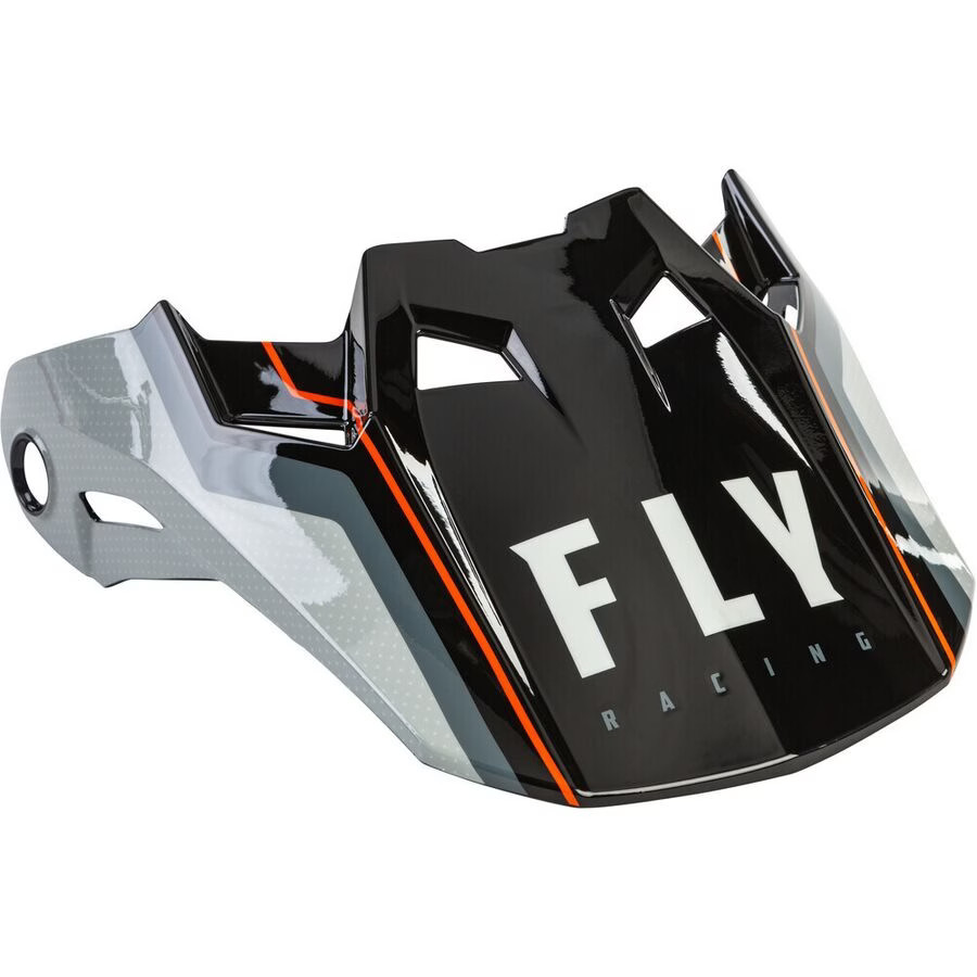 Fly Racing 2024 Formula Visor - Axon - Black/Grey/Orange, Youth