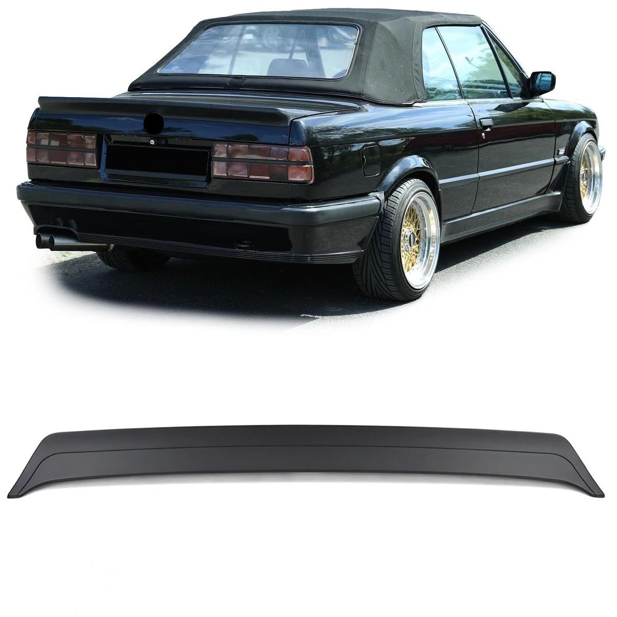 ABS Plastic BMW E30 MTech 1 Rear Trunk Spoiler E30 318i 318is 325i 325e 325es