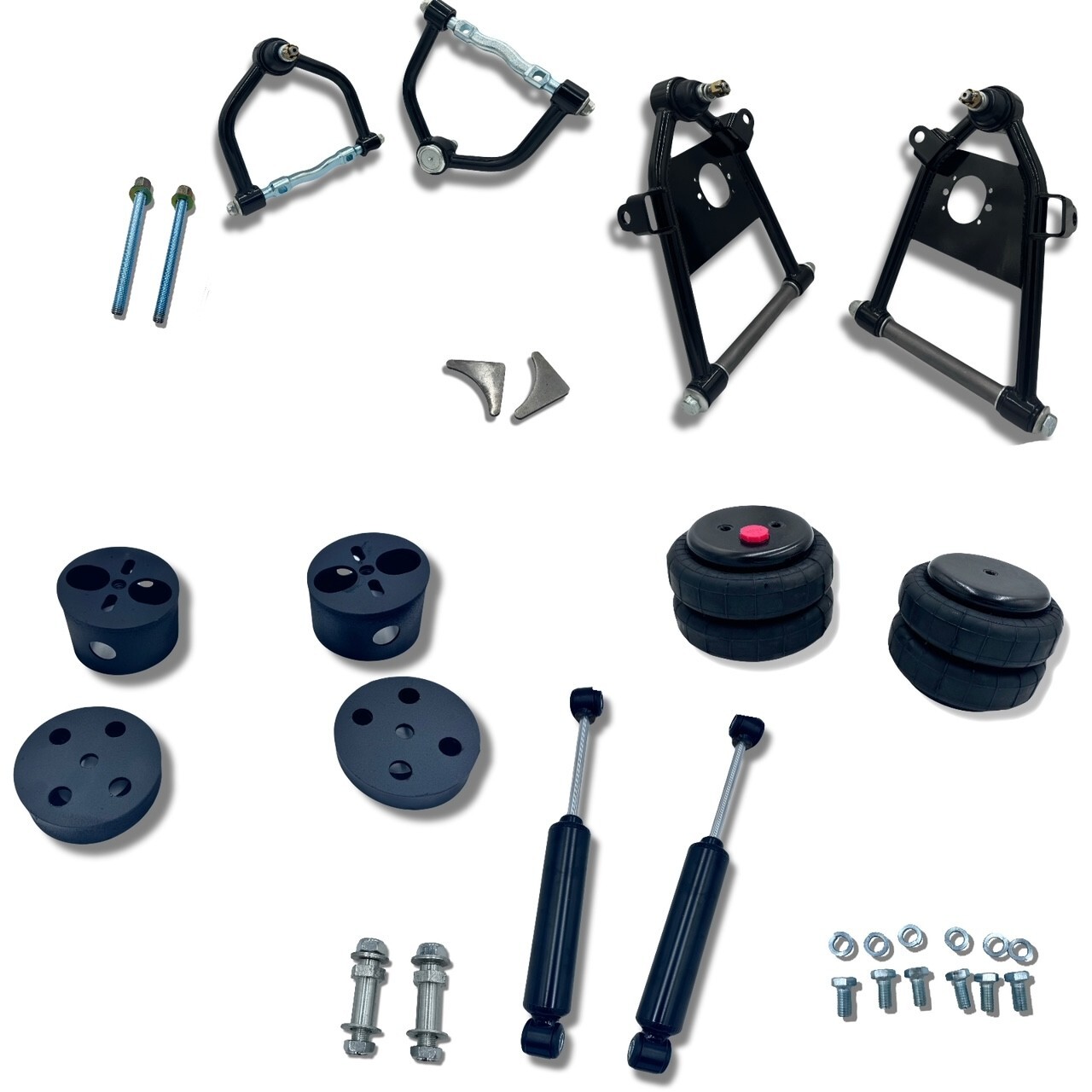 Mustang 2 II IFS Front Control Arms Air Ride Bag Kit with Shocks