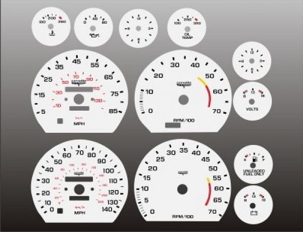White Face Gauges for 1978-1982 Chevrolet Corvette White Face Gauges for 1978-1982 Chevrolet Corvette