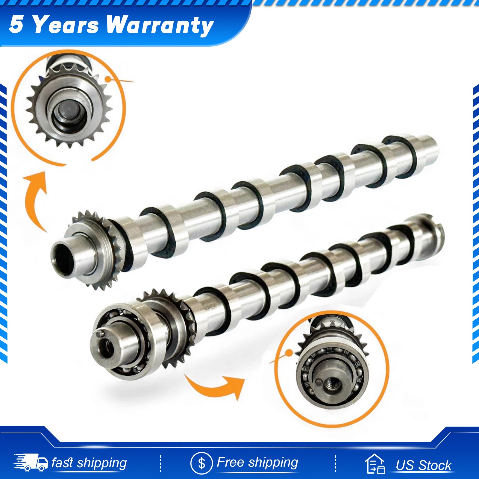 Intake+ EXHAUST CAMSHAFT KIT 1.5 DIESEL FOR CITROEN PEUGEOT DV5R 1.5 HDI 16V YHW