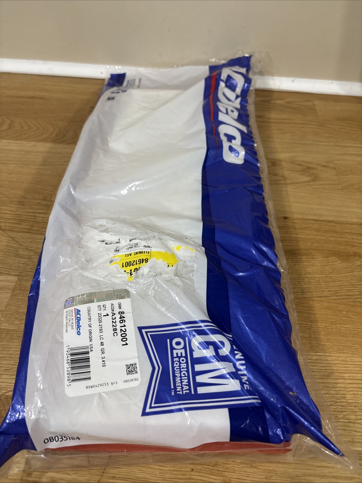 Air Filter ACDelco GM OE/GM Genuine Part A3228C 84612001 Brand New Air Filter ACDelco GM OE/GM Genuine Part A3228C 84612001 Brand New