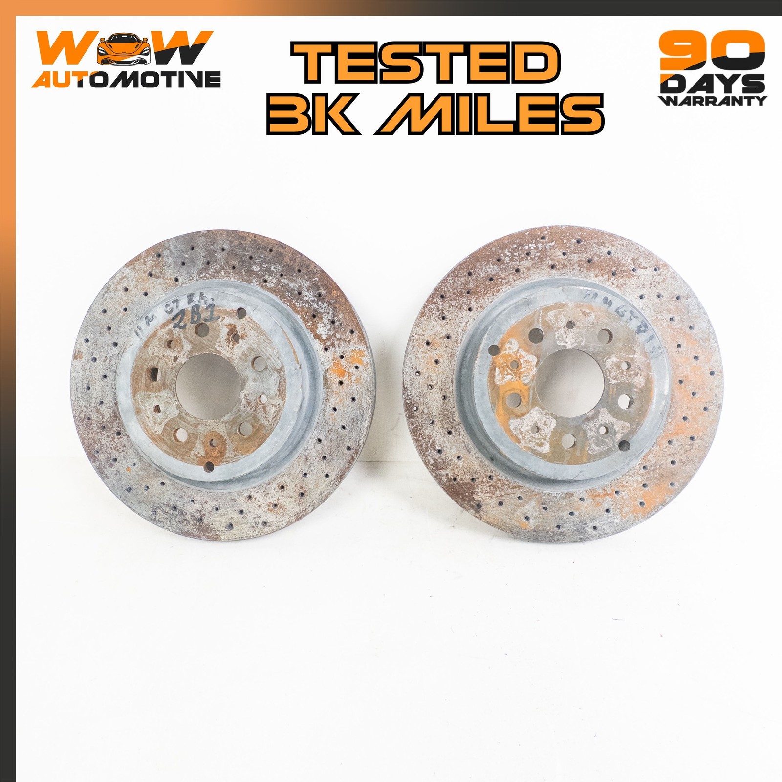 03-19 MASERATI GRANTURISMO REAR RIGHT LEFT WHEEL BRAKE DISC ROTORS SET OEM 03-19 MASERATI GRANTURISMO REAR RIGHT LEFT WHEEL BRAKE DISC ROTORS SET OEM