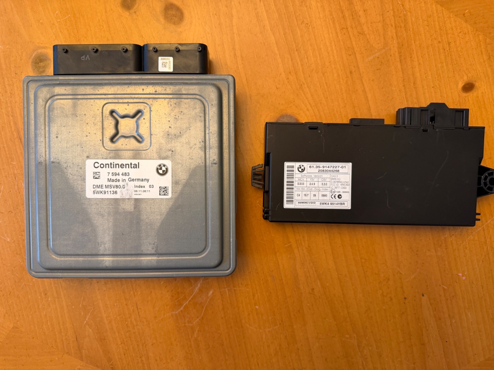BMW MSV80 DME CAS3 MATCHED SET E90 E91 E92 E93 N51 N52 7594483 5WK91136 NO KEY