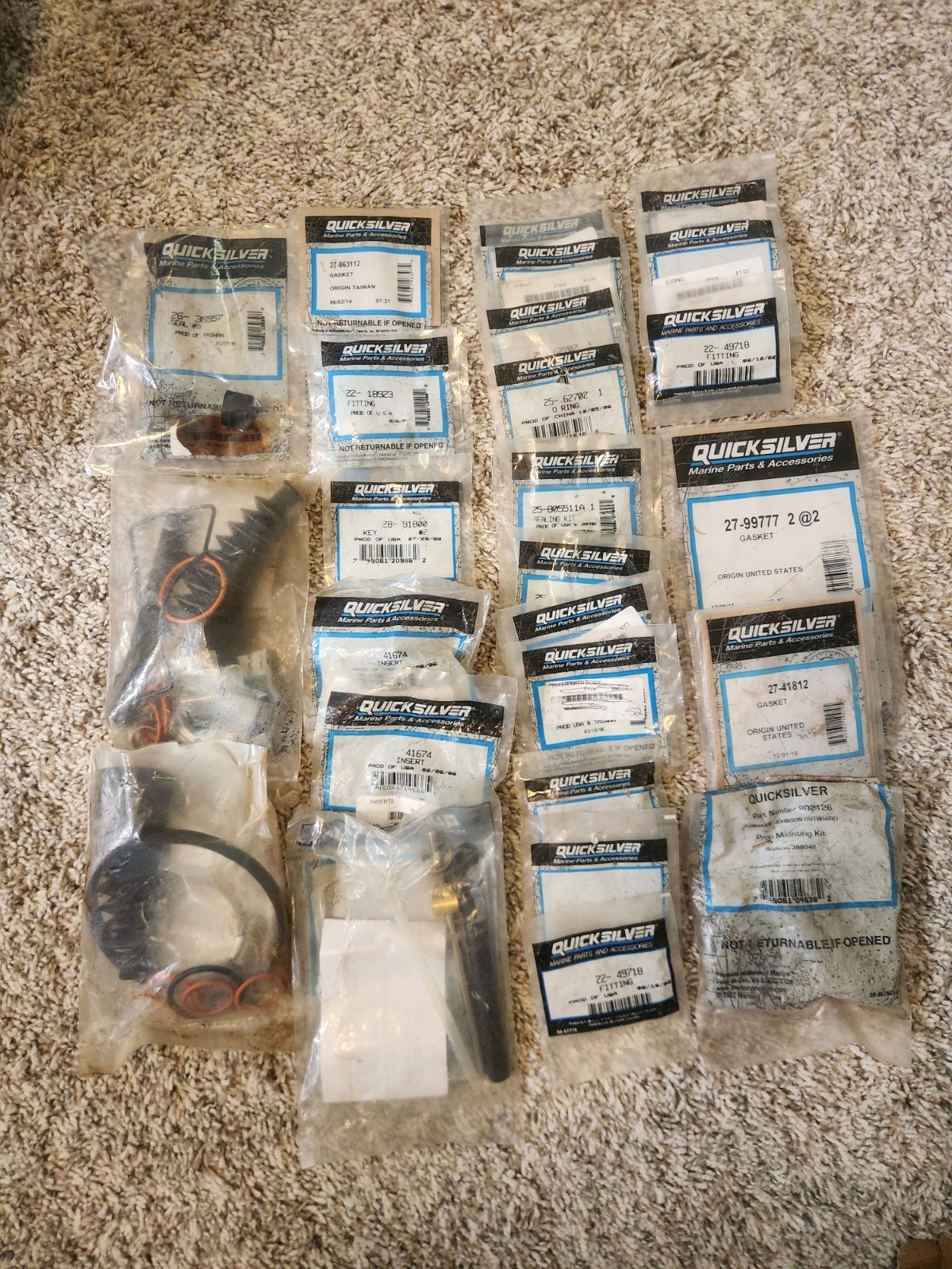 Mercury Quicksilver FACTORY MARINE PARTS lot 