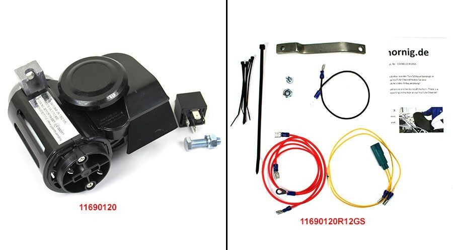 Hornig Nautilus / Wolo 419 Horn and Installation Kit - 04-07 R1200GS / Adventure Hornig Nautilus / Wolo 419 Horn and Installation Kit - 04-07 R1200GS / Adventure