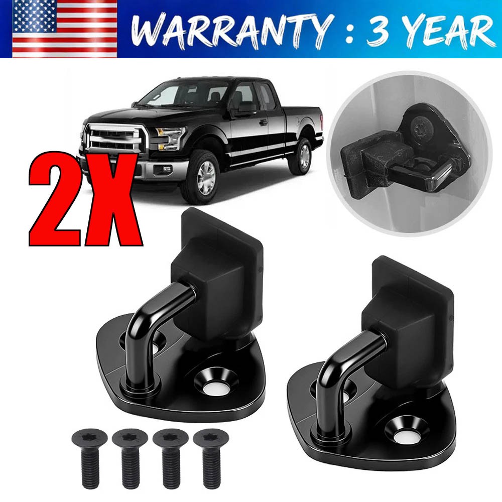 Anti-Rattle Upgrade Door Striker Pair for Ford F150 Super Duty Excursion w/Bolts