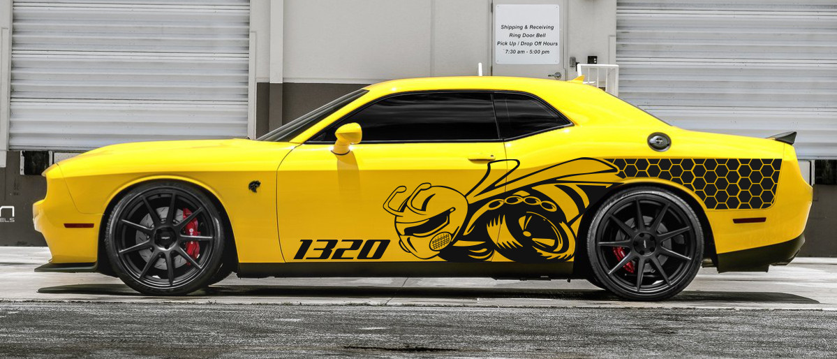 Fits Dodge Challenger 2015 - 2021 1320 Scatpack Decal Graphic Side Design