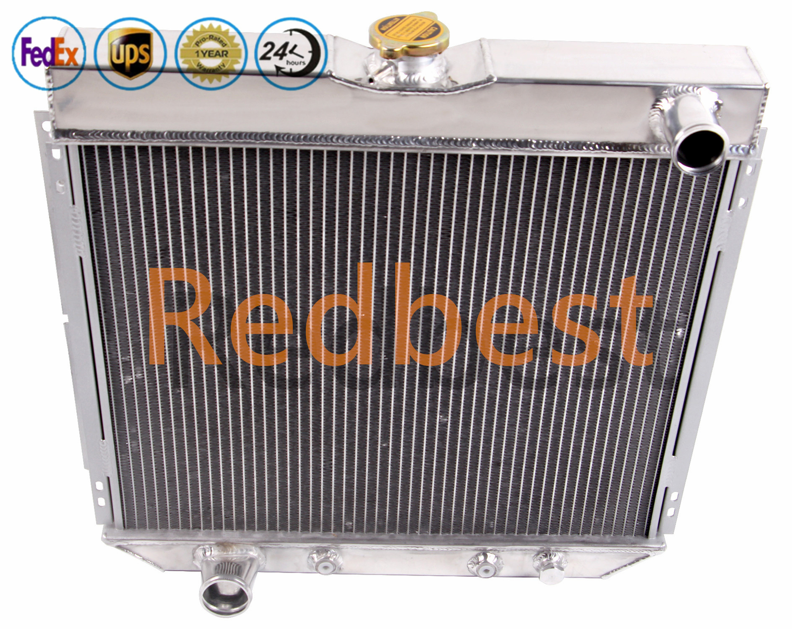 For 67-70 Ford Mustang 68-69 Torino 63-69 Fairlane Mercury Comet 4 Row Radiator