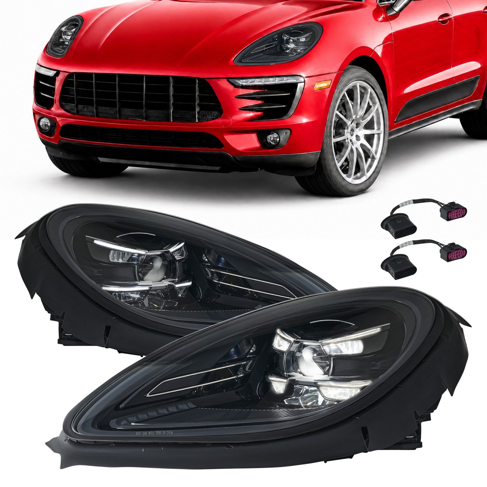 For 2014-2021 Porsche Macan Upgrade Full LED Headlights Front Lamp Replacements For 2014-2021 Porsche Macan Upgrade Full LED Headlights Front Lamp Replacements