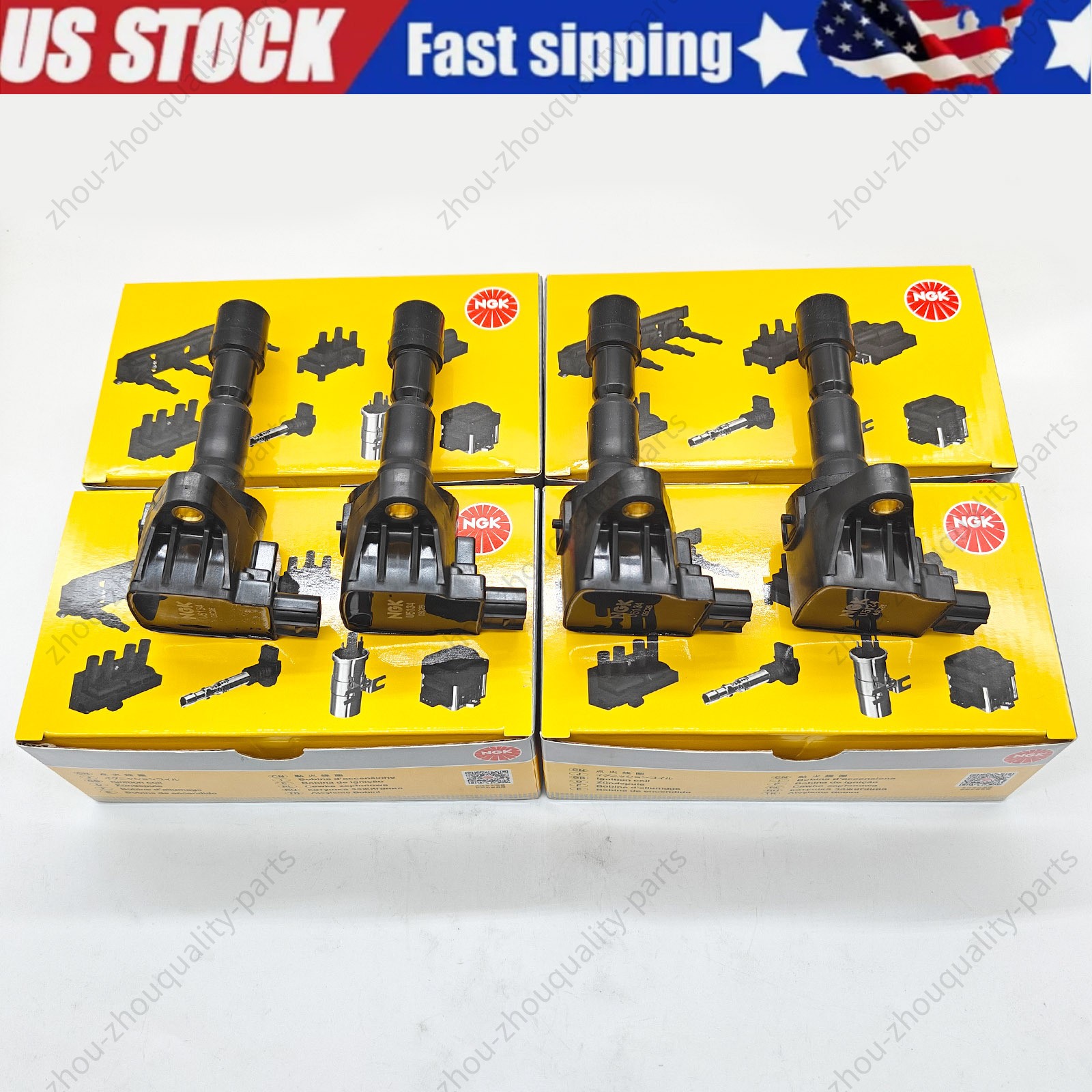4x OEM NGK Ignition Coils for Honda Fit 2009-13 CR-Z 11-16 L4 1.5L 30520RB0003 4x OEM NGK Ignition Coils for Honda Fit 2009-13 CR-Z 11-16 L4 1.5L 30520RB0003