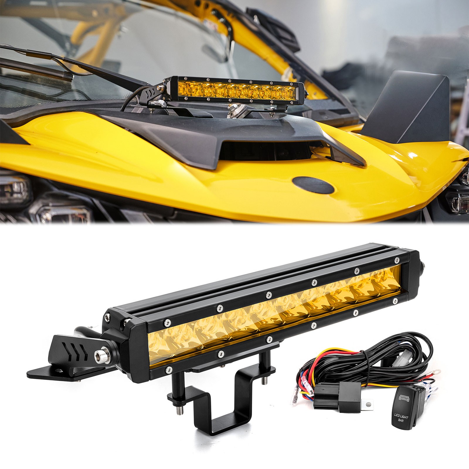 WEISEN UTV Hood Mounts Light Kit w/12\