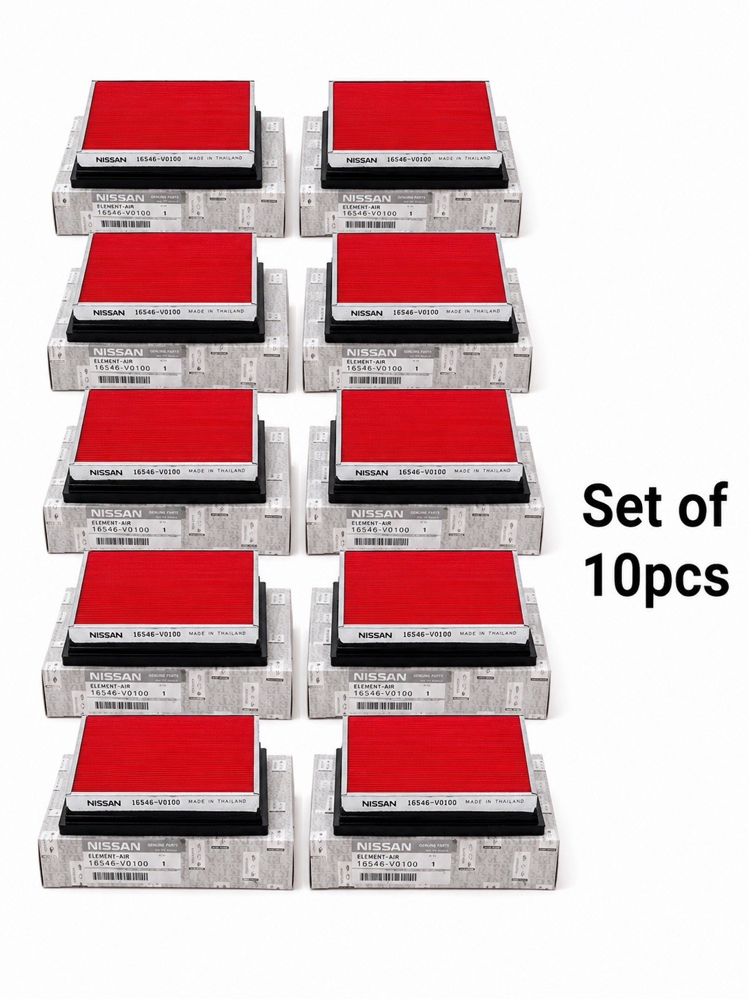 Set Of 10pcs. Genuine NEW Nissan/Infiniti 16546-V0100 Air Filter Element OEM Set Of 10pcs. Genuine NEW Nissan/Infiniti 16546-V0100 Air Filter Element OEM