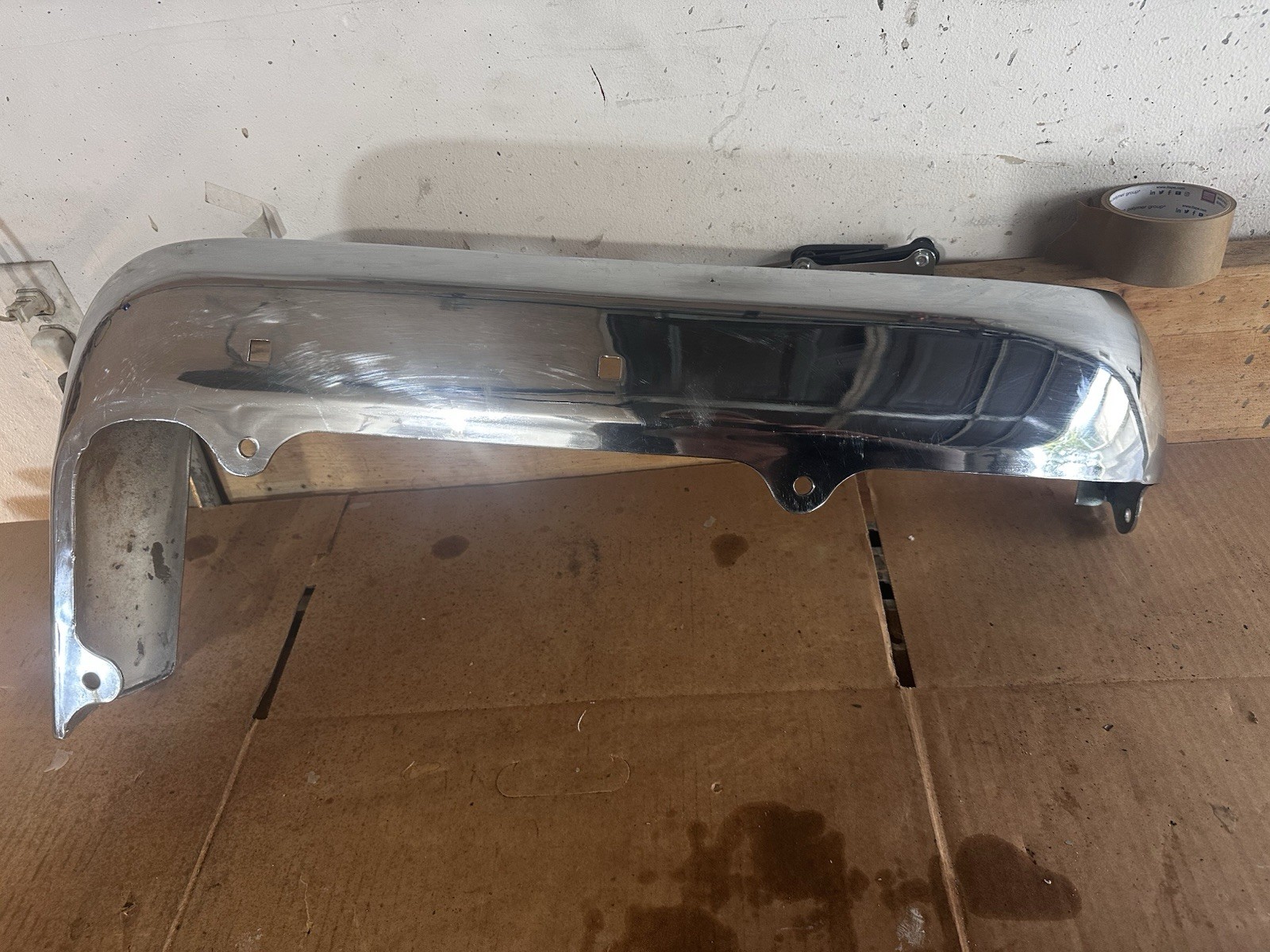 1958-59 Ford Thunderbird upper right-hand passenger-side rear bumper face bar 1958-59 Ford Thunderbird upper right-hand passenger-side rear bumper face bar