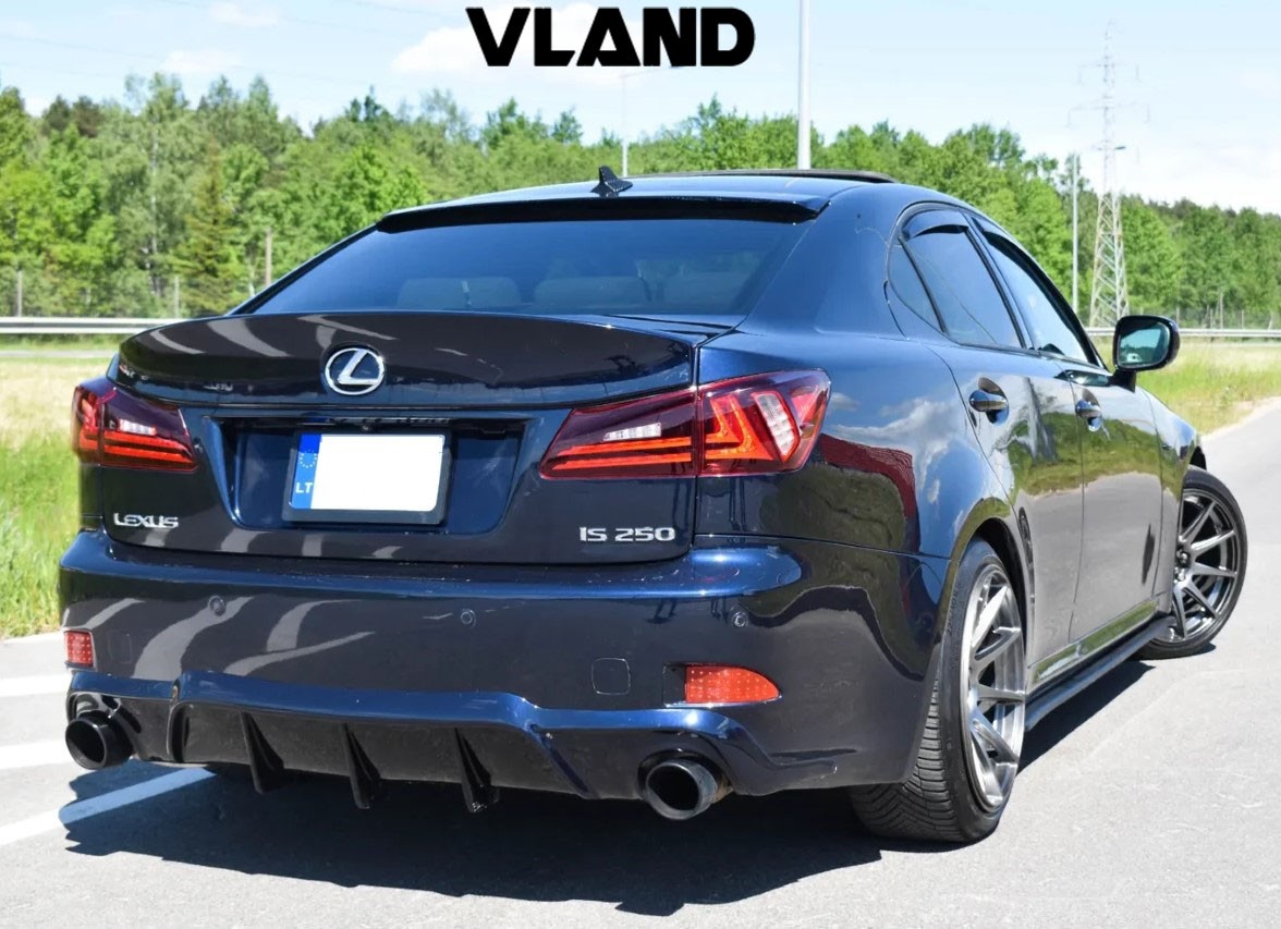 VLAND Red LED Tail Lights Fit For Lexus IS250 IS350 ISF 2006-2013 Sedan Pair