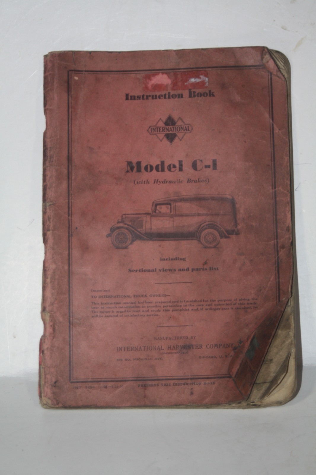Vintage 1936 IH International Model C-1 Instruction Book + Extras Vintage 1936 IH International Model C-1 Instruction Book + Extras