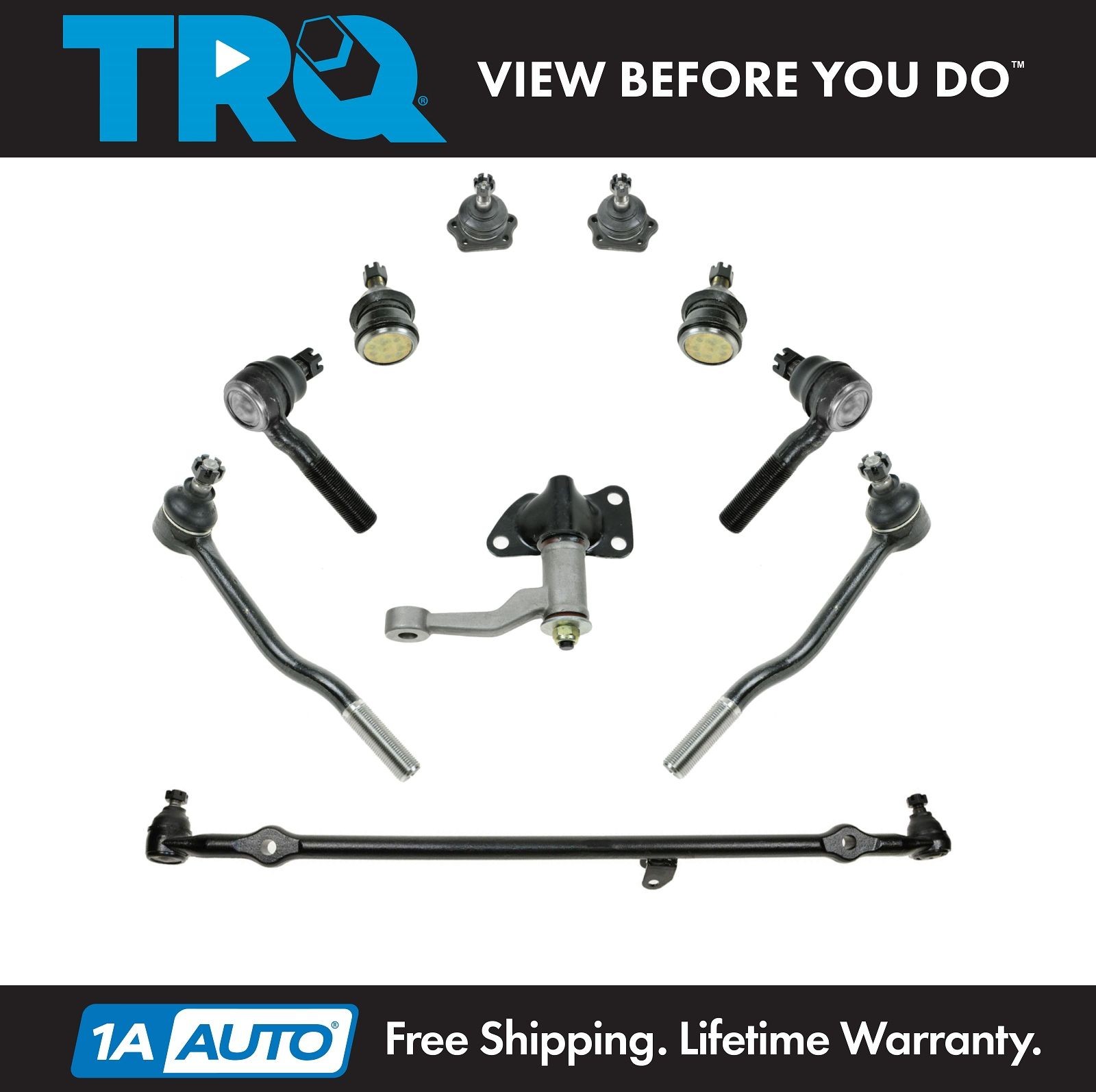TRQ 10 pc Front Suspension Kit RWD Fits 1986-94 Nissan D21 Hardbody Pickup