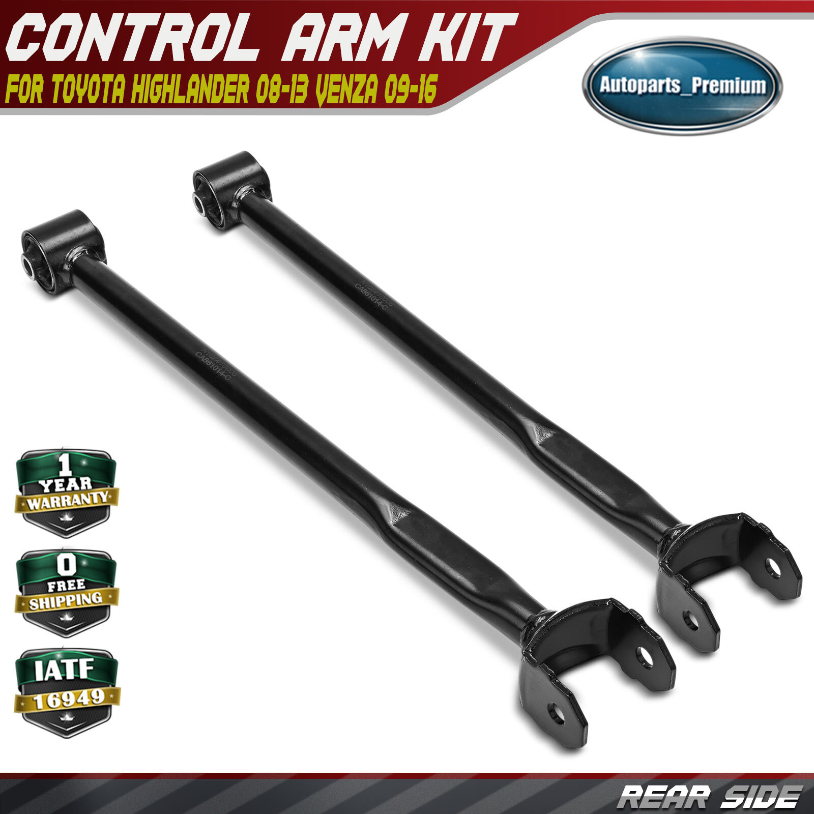 2x Rear Suspension Trailing Arm for Toyota Highlander 2008-2013 Venza 2009-2016