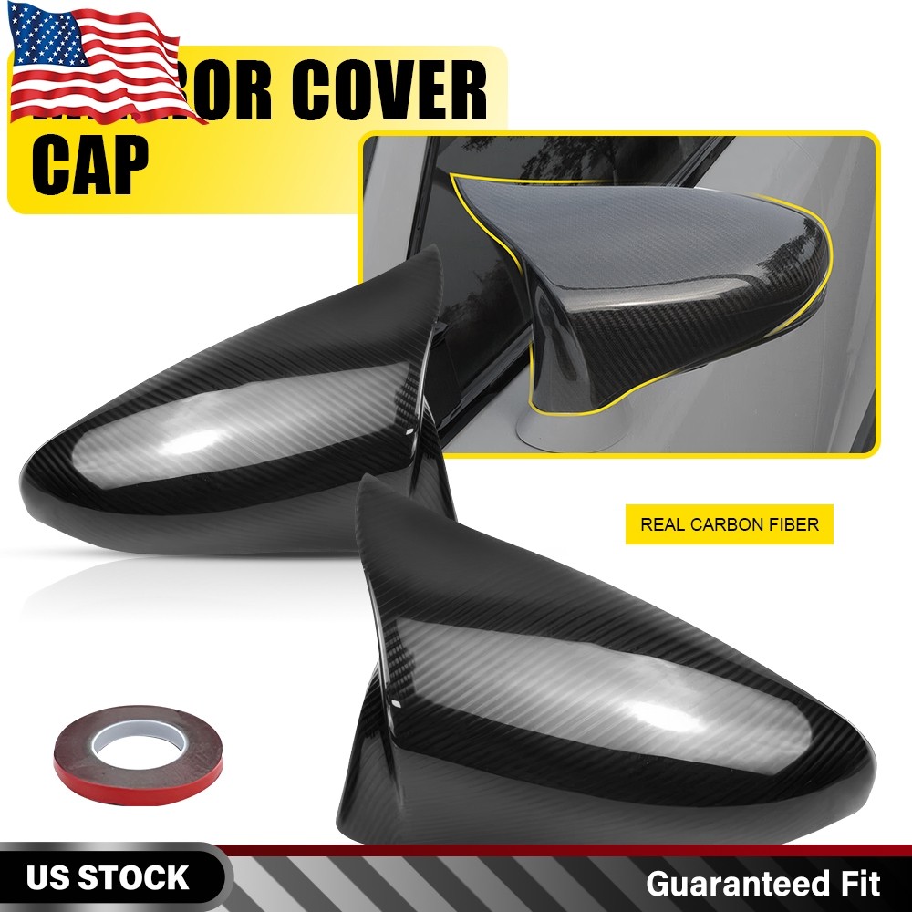 2X Real Carbon Fiber Rearview Mirror Cover For 2014-20 Lexus IS200t/250/300/350