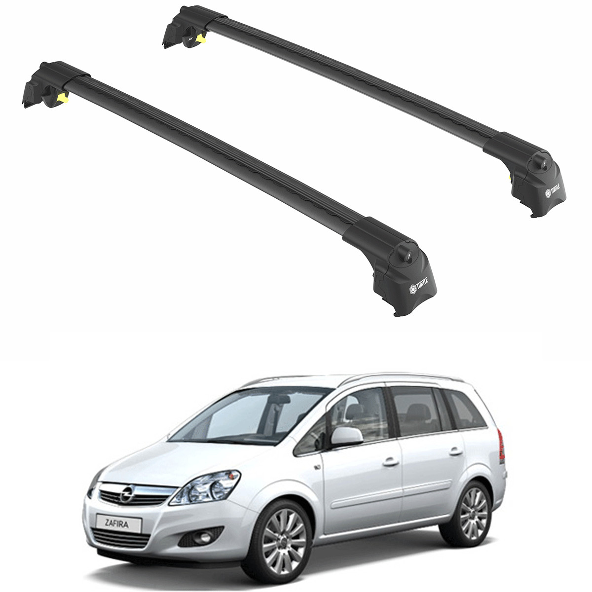 Fit OPEL ZAFIRA B MPV 05-11 Roof Racks Cross Bars Black Set 2Pcs