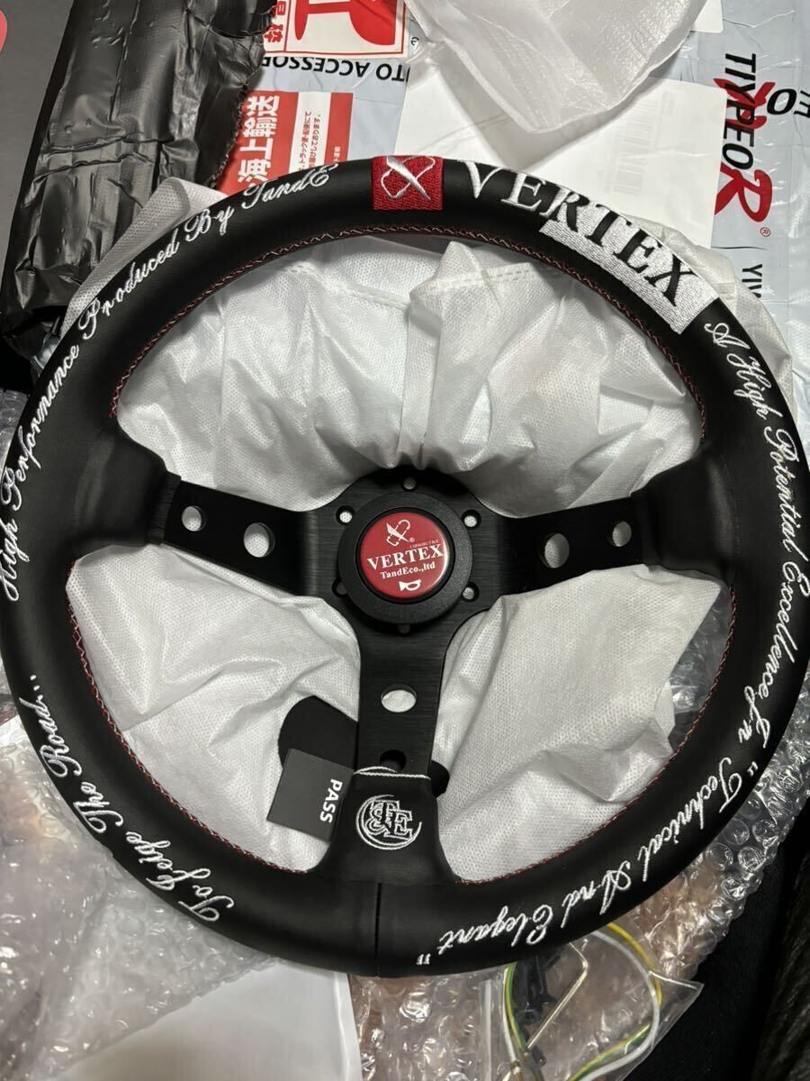 MOMO VERTEX Steering Wheel 330mm 90mm Deep Dish Aftermarket w/ Manual