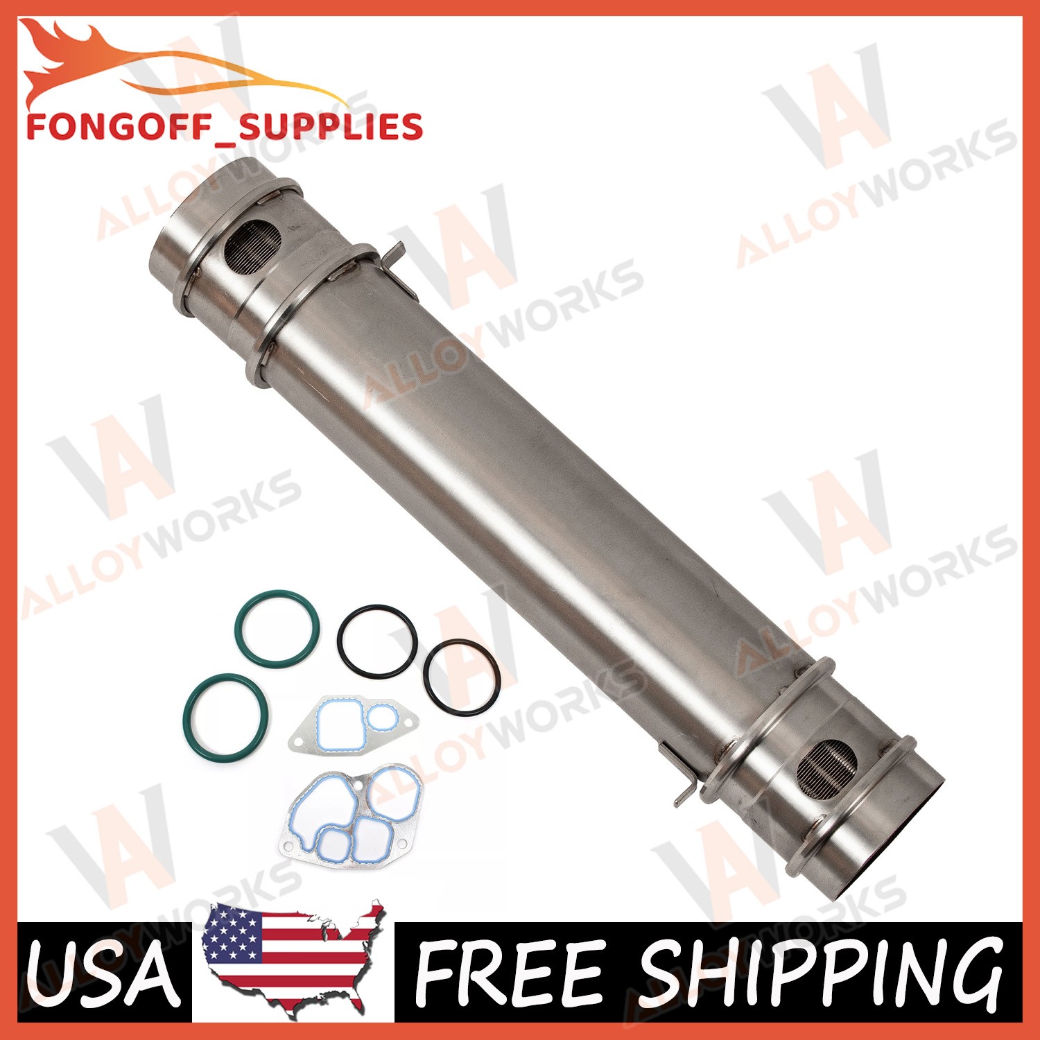 Engine Oil Cooler ＆ Seal Kit For 94-2003 Ford F250 F350 Excursion 7.3L Diesel