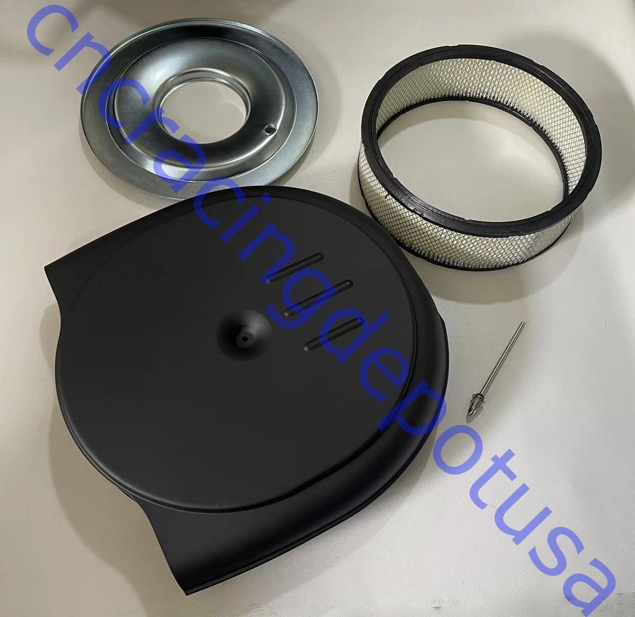 Cadillac Oldsmobile Retro Black Steel Air Cleaner 1951-56 Batwing Style Hot Rod