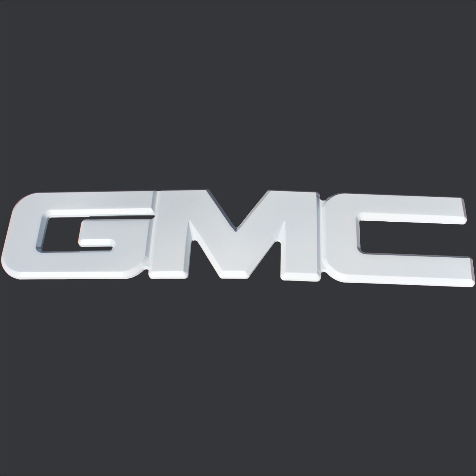 Fits: 2007-2018 GMC Sierra  1500 Front Billet Grille Emblem White 96501W