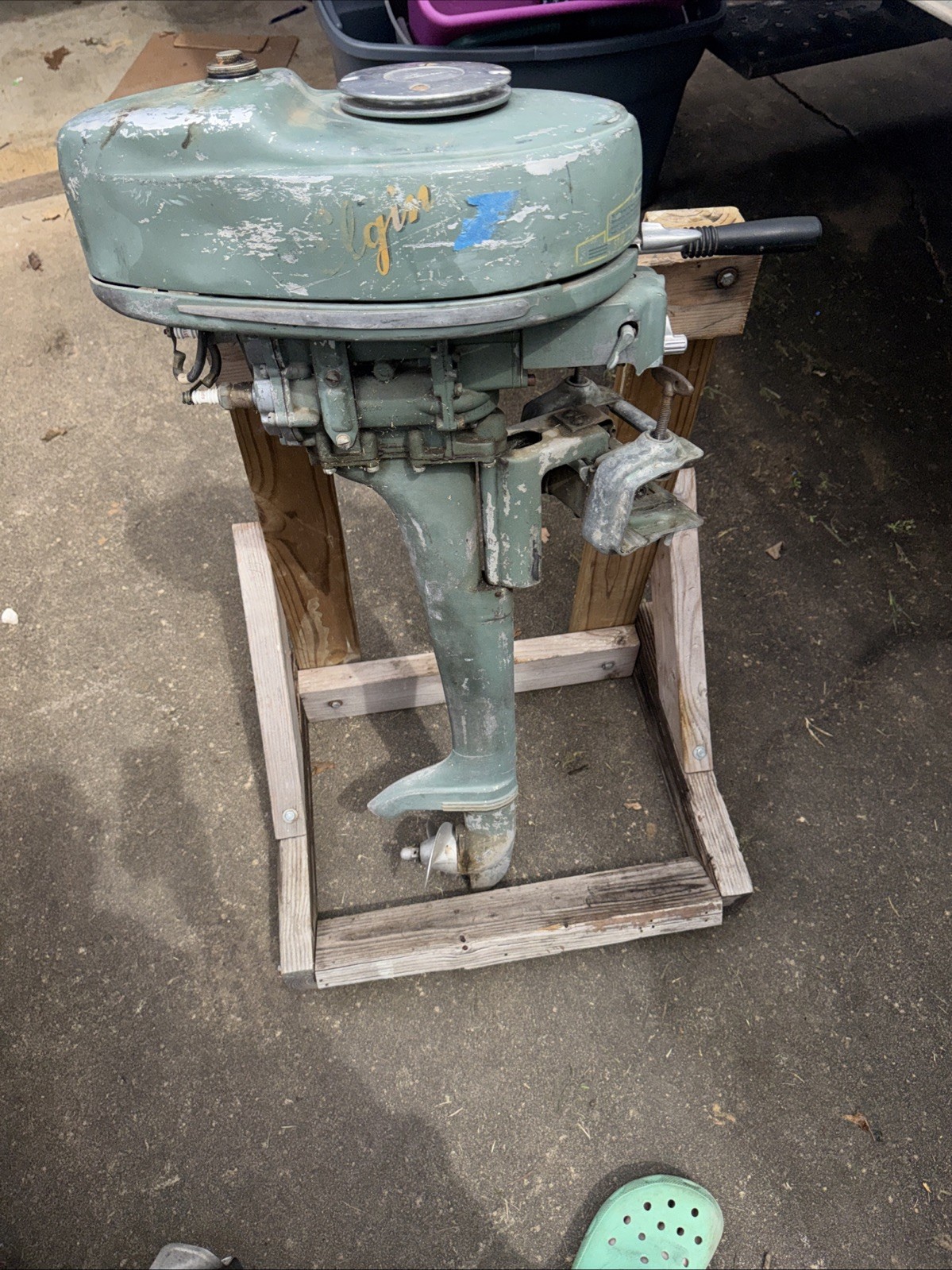 Vtg 1950's Sears Roebuck Elgin 571.58501 Boat Motor Untested No Rope *READ* Vtg 1950's Sears Roebuck Elgin 571.58501 Boat Motor Untested No Rope *READ*