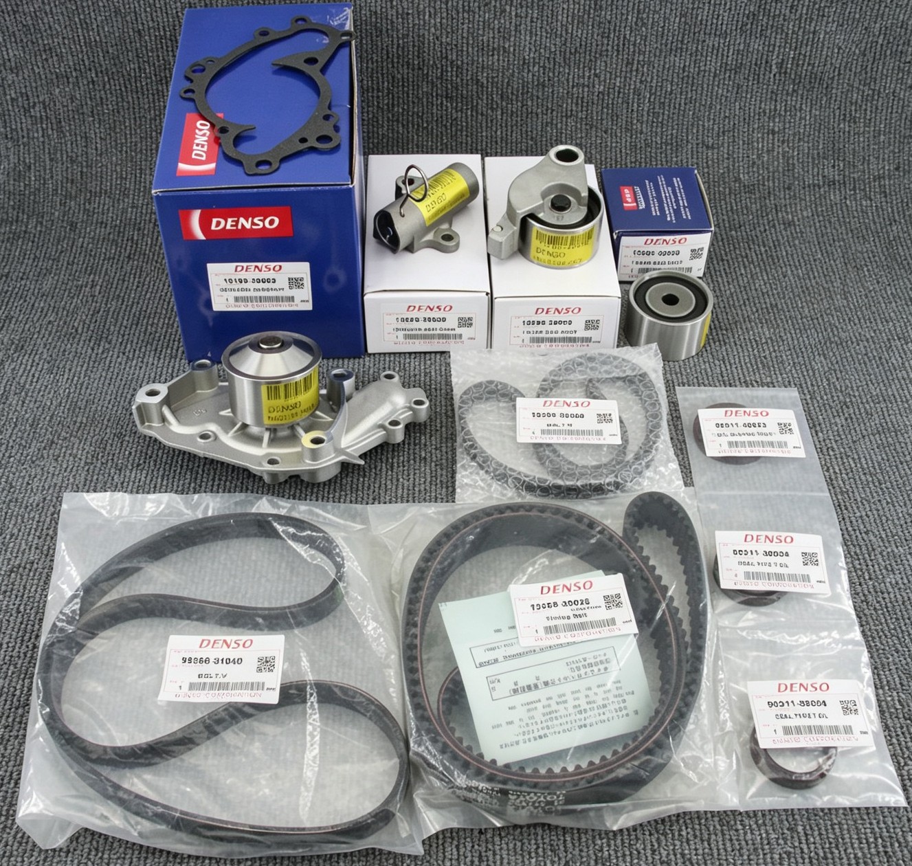 DENSO Timing Belt Water Pump Kit Fit 01-10 Lexus 3.0L 3.3L Tensioner 3MZFE OEM