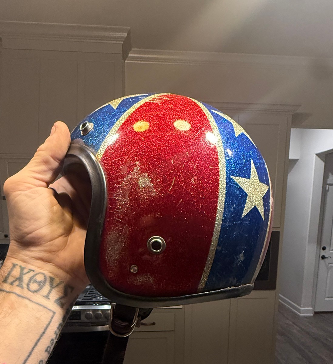 Stars & Stripes OG Metal Flake Vntg Helmet *RARE*