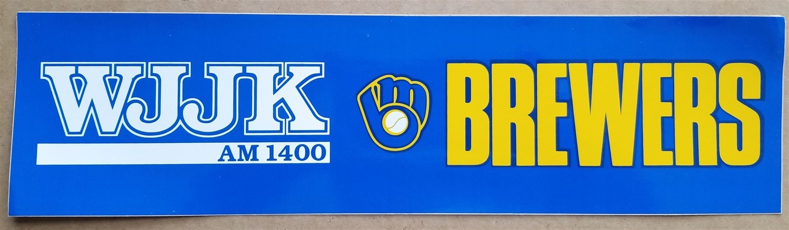 VINTAGE RADIO BUMPERSTICKER - WJJK 1400 AM - Eau Claire, Wisconsin - c1985