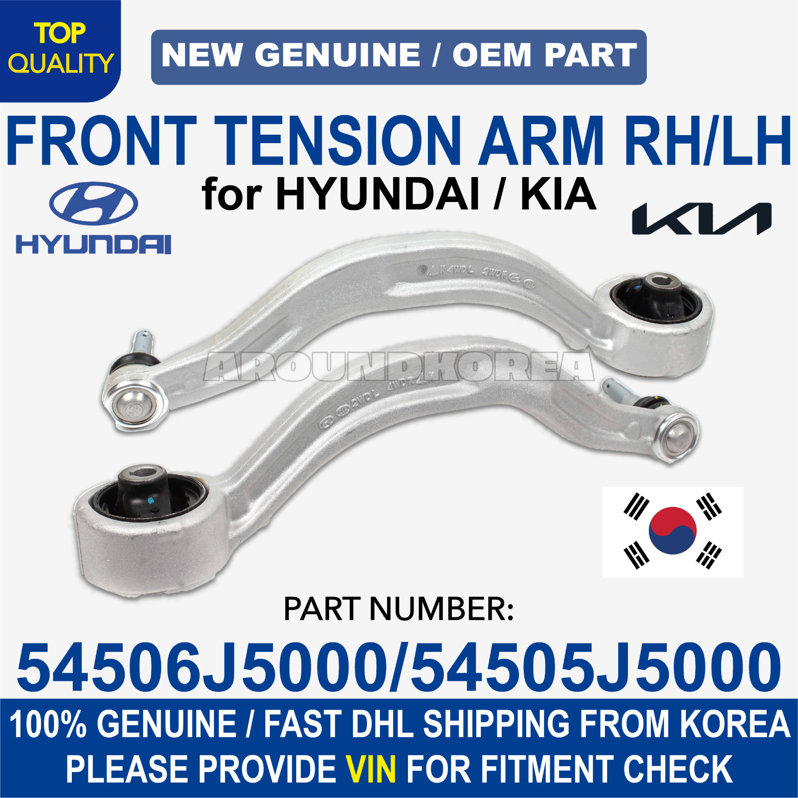 NEW🔥GENUINE🔥OEM 54506J5000 54505J5000 Front Tension Arm RH LH Set Hyundai&Kia