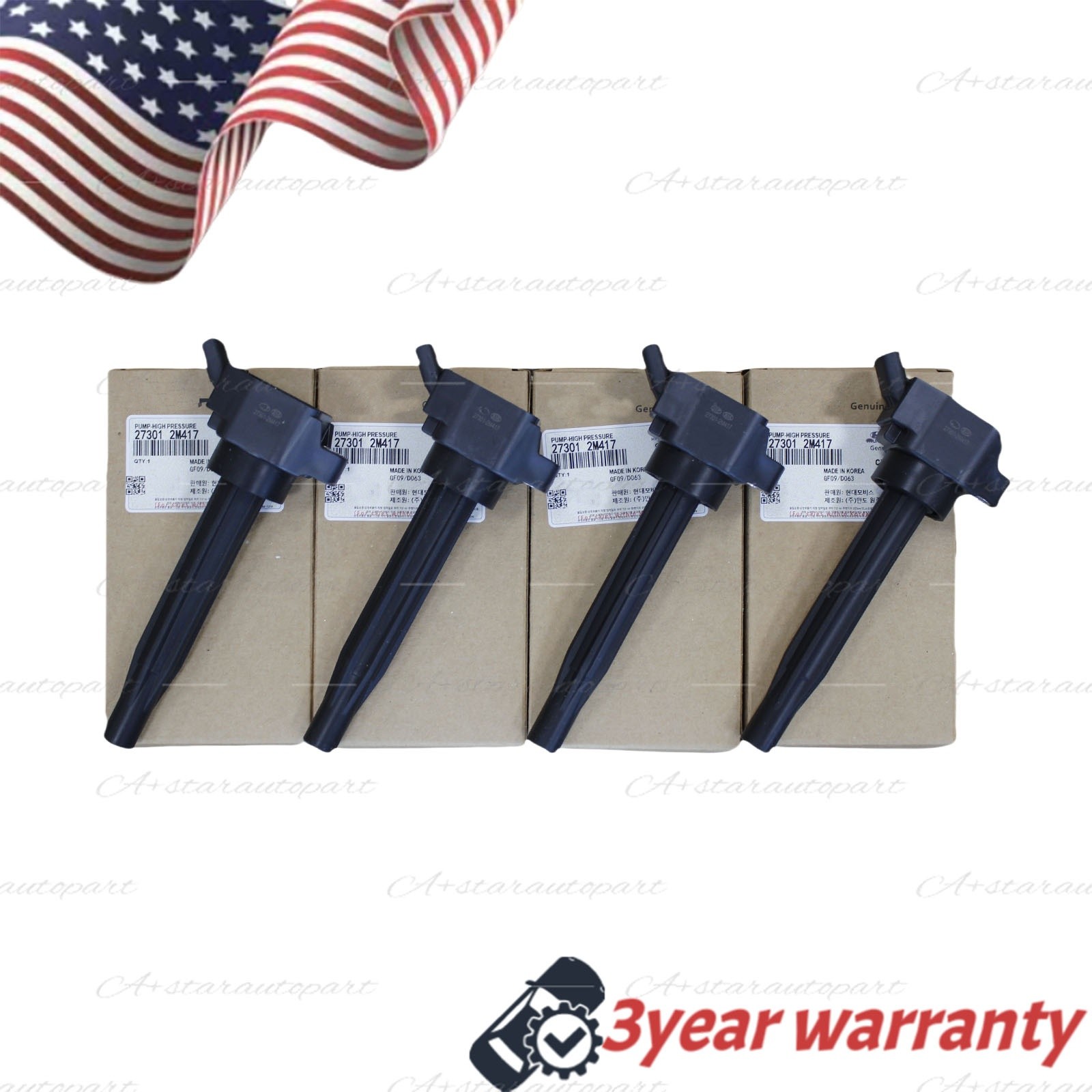 For 2021-23 Hyundai Kia K5 Sorento 1.6L Turbo 4PCS Ignition Coils OEM 273012M417