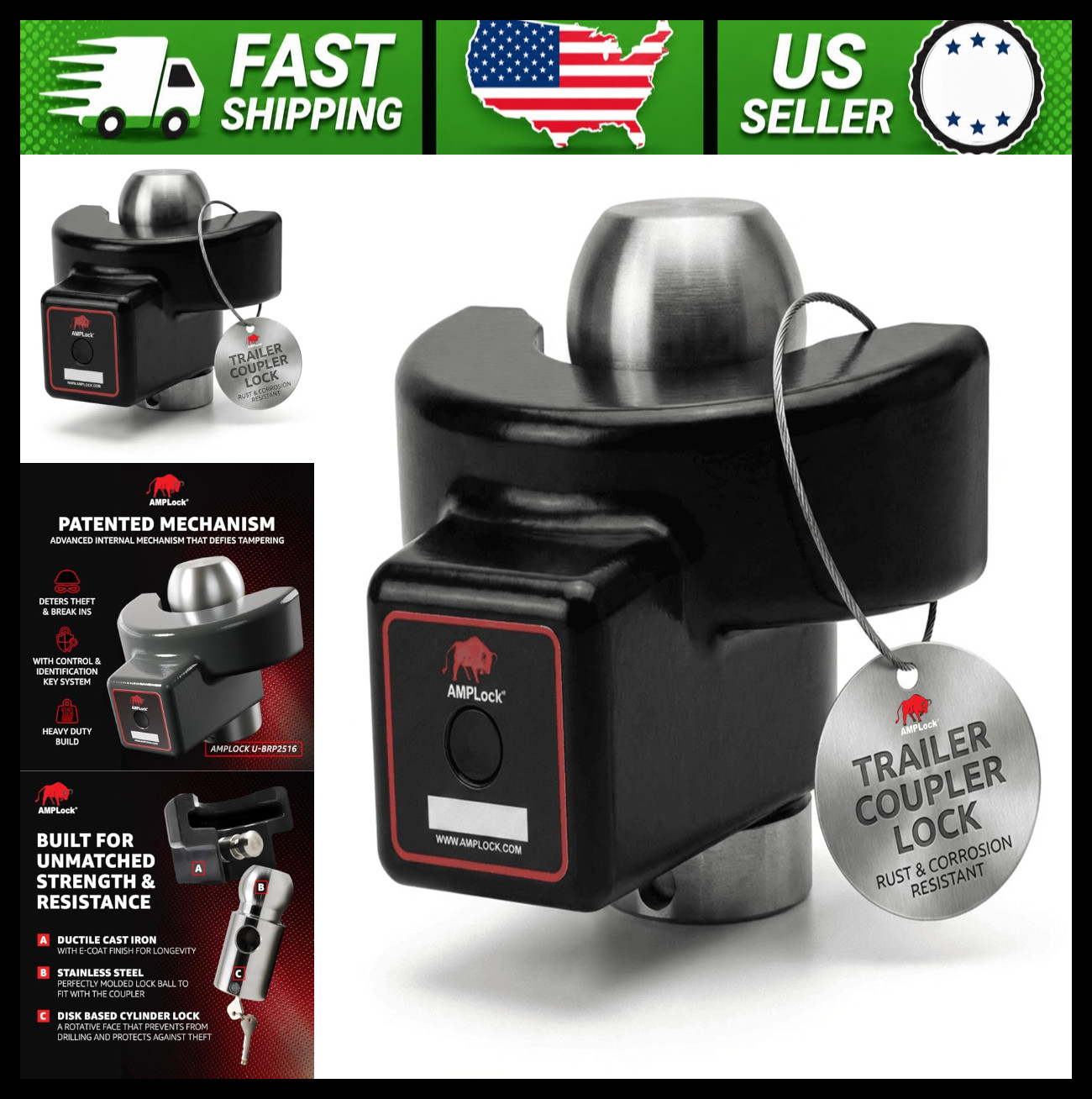 Heavy Duty 2-5/16-Inch Trailer Coupler Lock Heavy Duty 2-5/16-Inch Trailer Coupler Lock