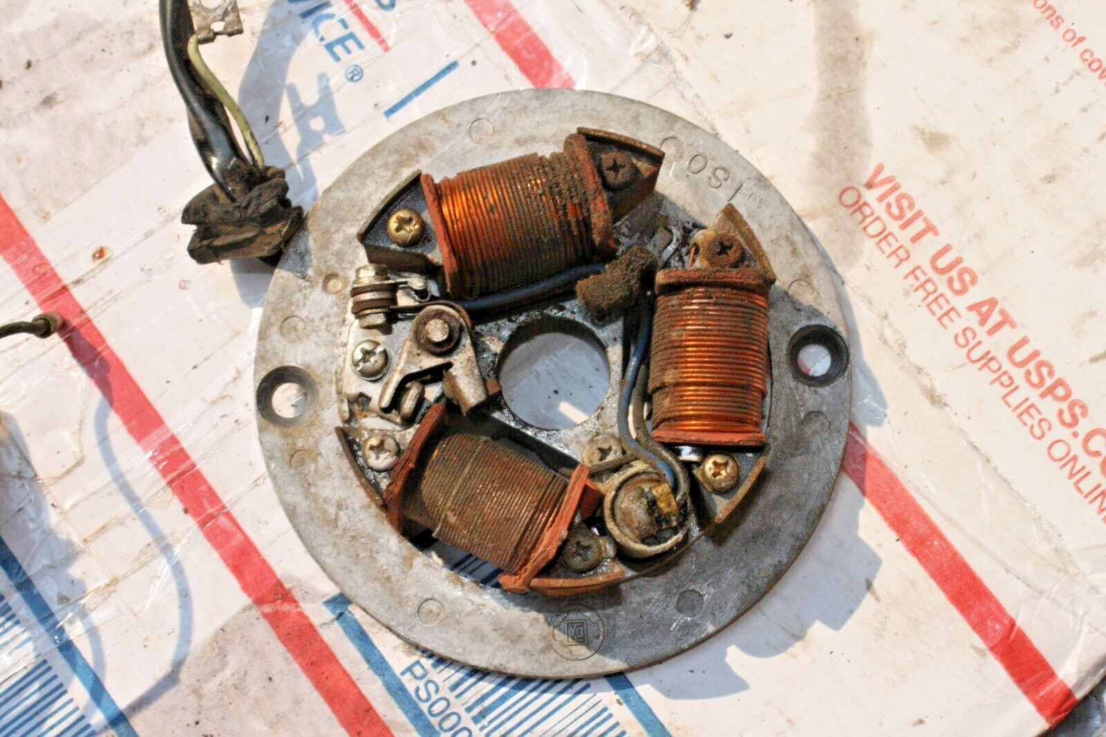 1973-74 KAWASAKI G4100cc TRAILBOSS OEM STATOR VIN # G43-034064 1973-74 KAWASAKI G4100cc TRAILBOSS OEM STATOR VIN # G43-034064