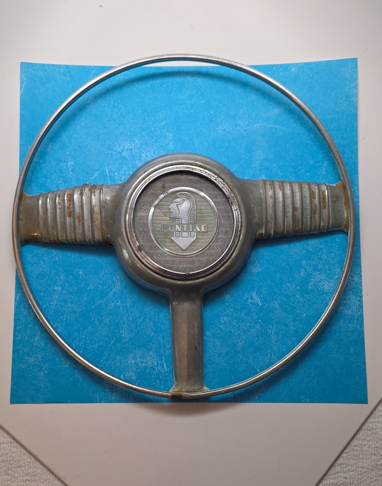 Vintage 1946-48 Pontiac Steering Wheel Horn Ring Button Assy Banjo Vintage 1946-48 Pontiac Steering Wheel Horn Ring Button Assy Banjo