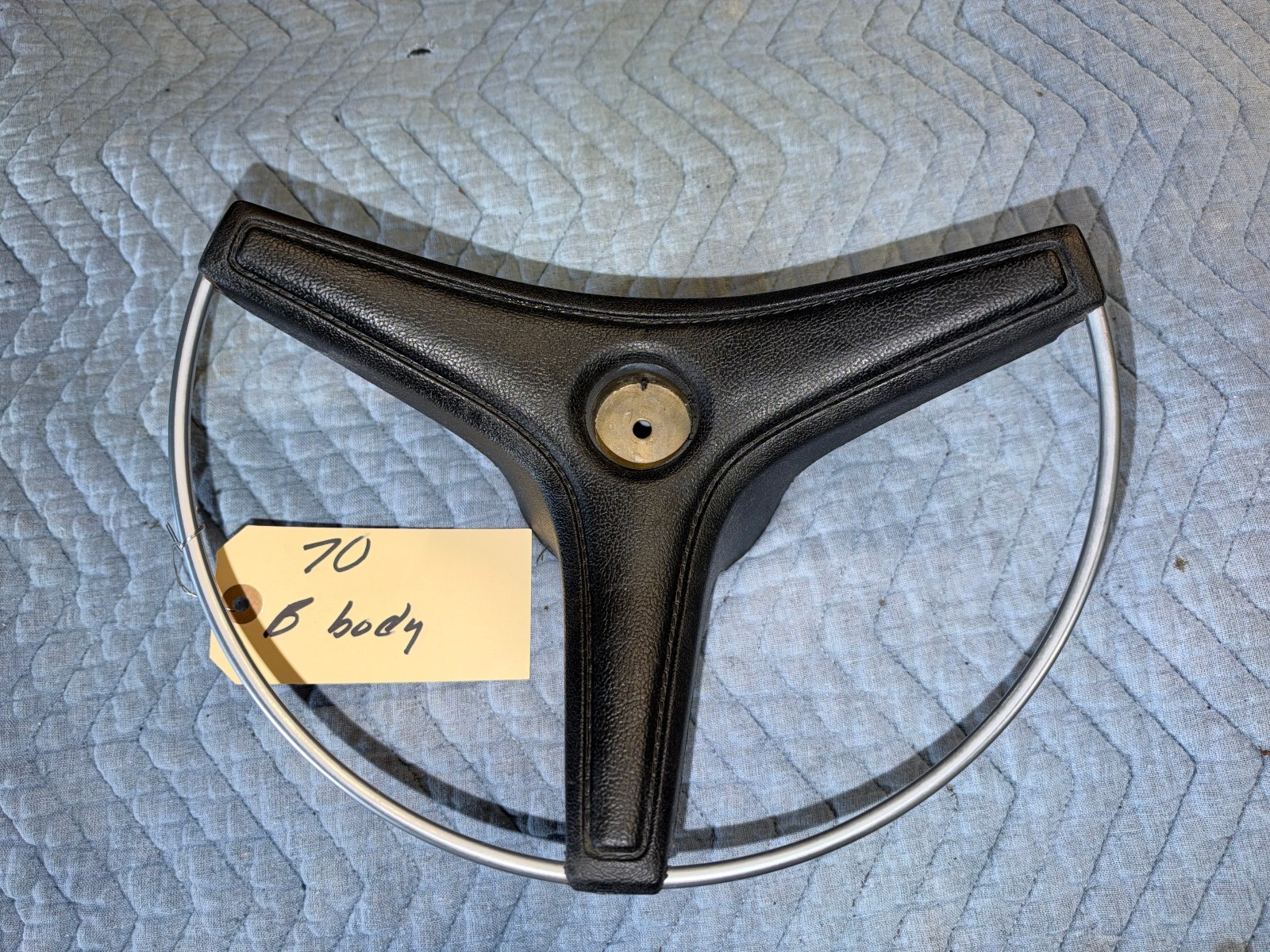 1968 1969 1970 Plymouth Road Runner Steering Black Steering Wheel Center Button 1968 1969 1970 Plymouth Road Runner Steering Black Steering Wheel Center Button