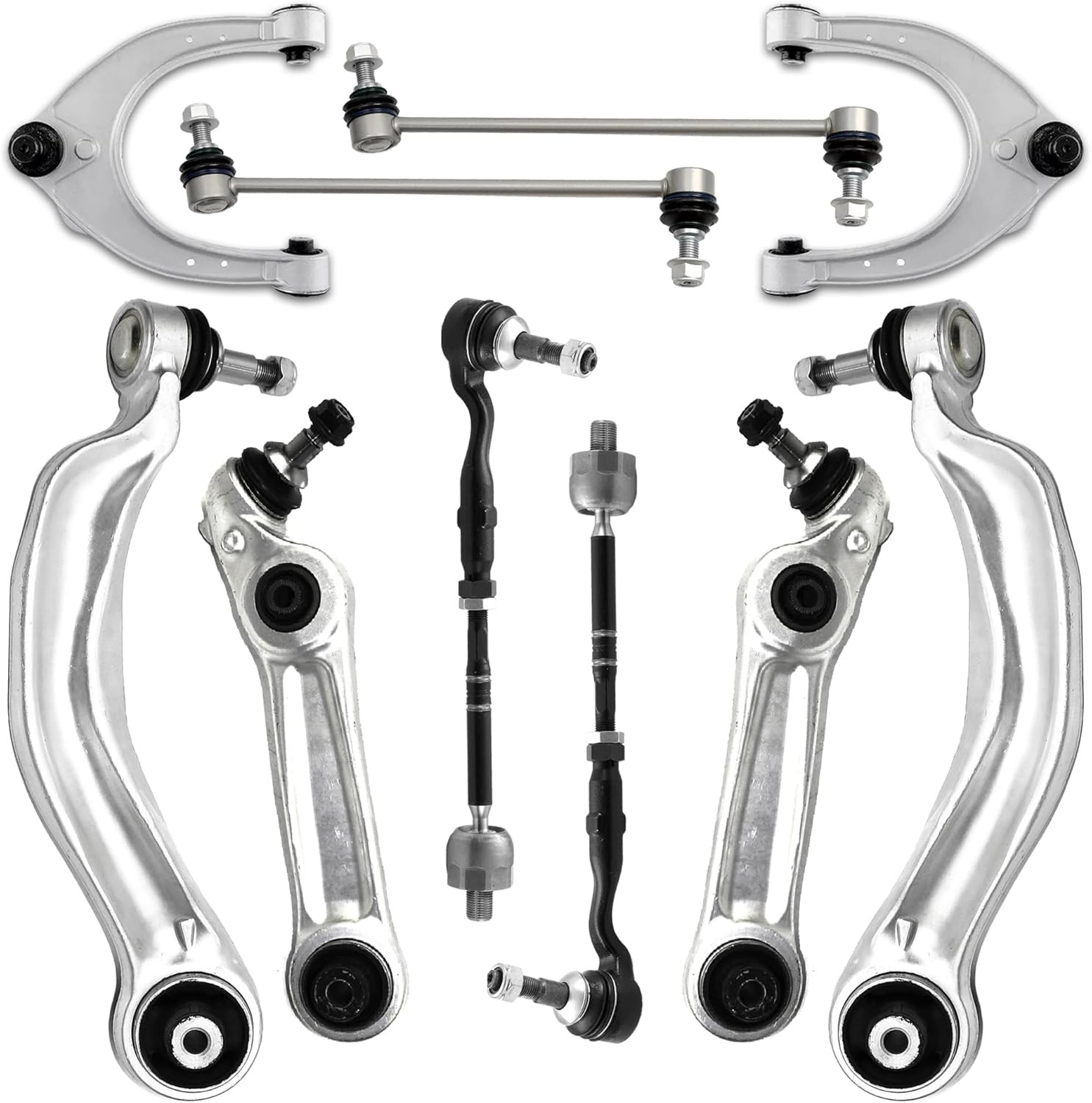 Front Control Arm 10pcs Kit for 11-19 BMW 5 6 Series 528i 535d 535i 640i Sedan
