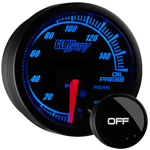 Slightly Used GlowShift Elite 10 Color Oil Pressure Gauge Kit w Sensor