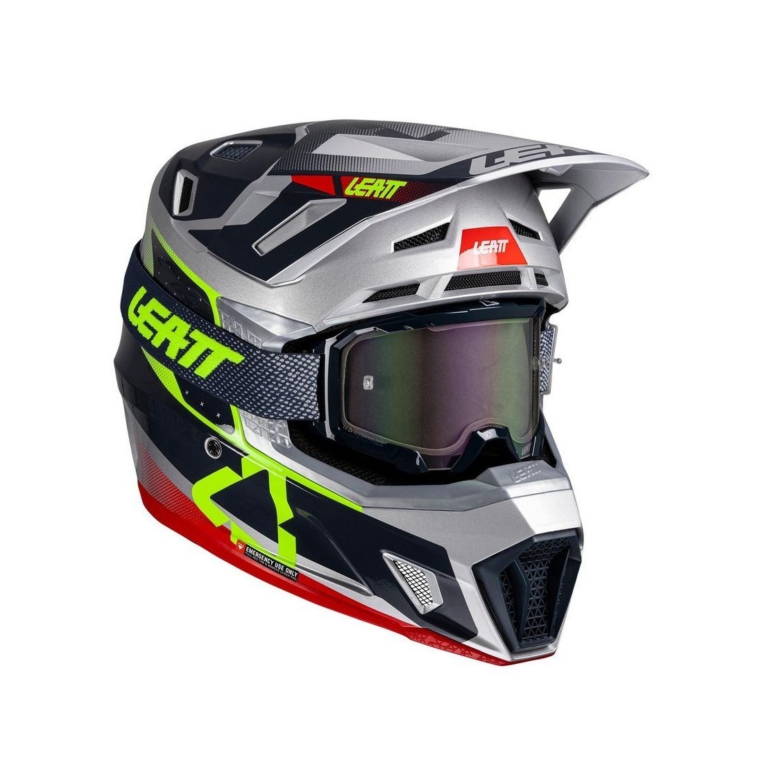 Leatt Adult's 7.5 V25 Motocross Helmet with Goggles Grey Size M - 1025100382 Leatt Adult's 7.5 V25 Motocross Helmet with Goggles Grey Size M - 1025100382