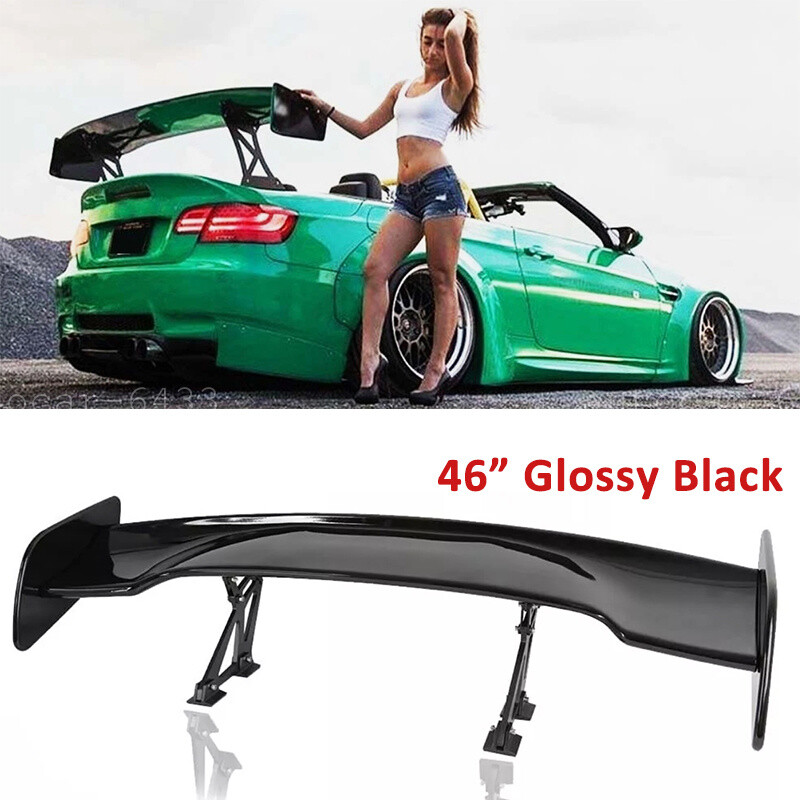46” Glossy Rear Trunk Spoiler Wing Lip Adjustable GT-Style For Volkswagen Eos