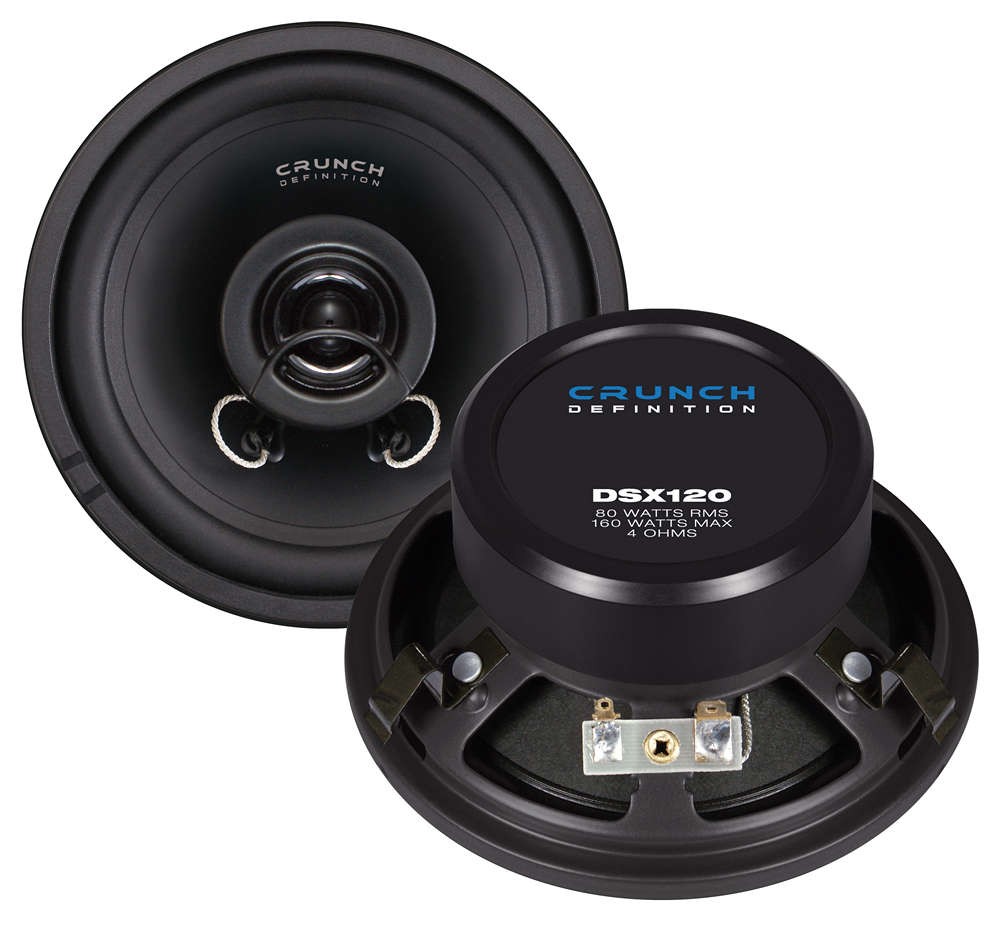 Crunch DSX120 12 cm 2-Way Coaxial Speaker 80 WRMS @ 4 Ohm 1 Pair