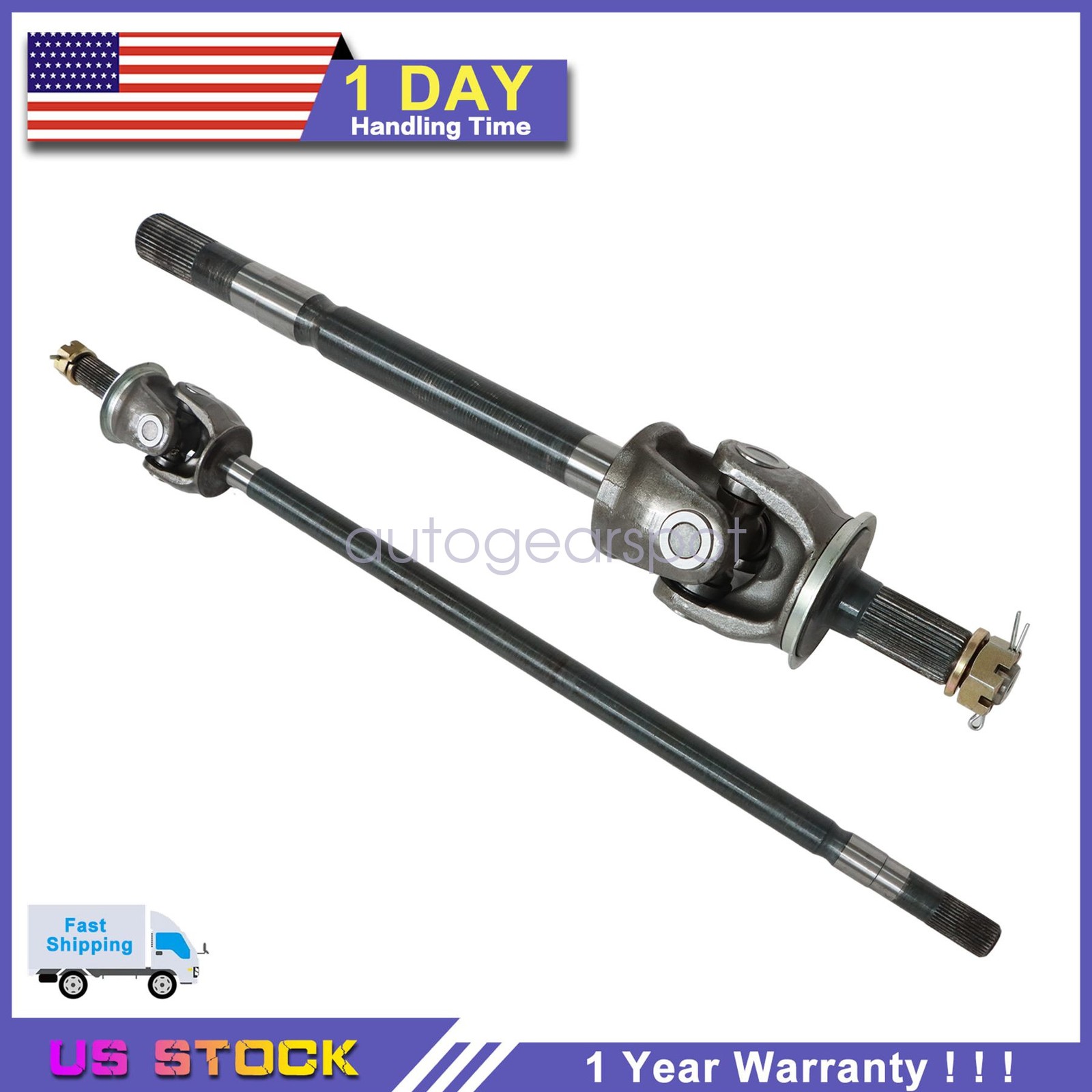 2x Front Left & Right Truck Axle Shaft For Dodge Ram 2500 3500 02-08 1500 06-08