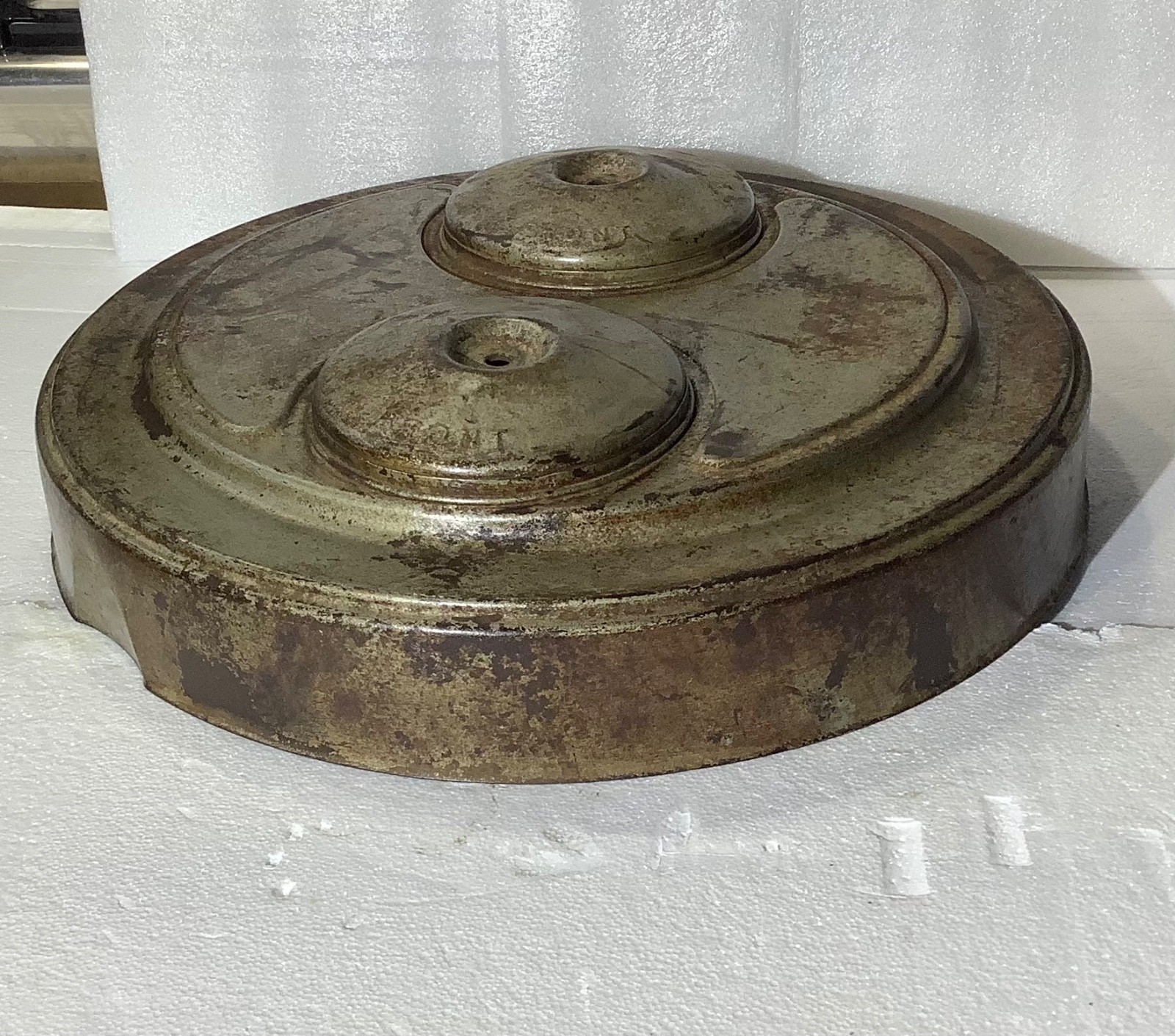 USED 1957 E Code Thunderbird 2x4 Air Cleaner TOP ONLY Dual Quad E Bird Ford RARE USED 1957 E Code Thunderbird 2x4 Air Cleaner TOP ONLY Dual Quad E Bird Ford RARE