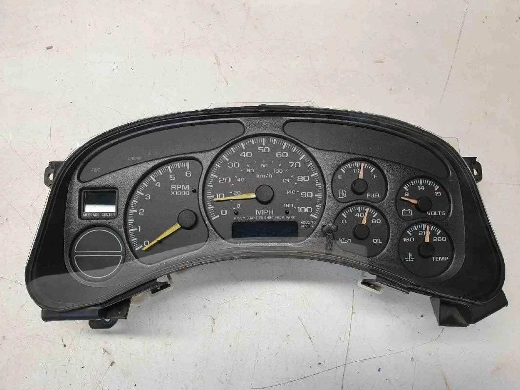 2000-2002 Chevy Silverado 1500 2500 3500 Speedometer Cluster US MPH Clean